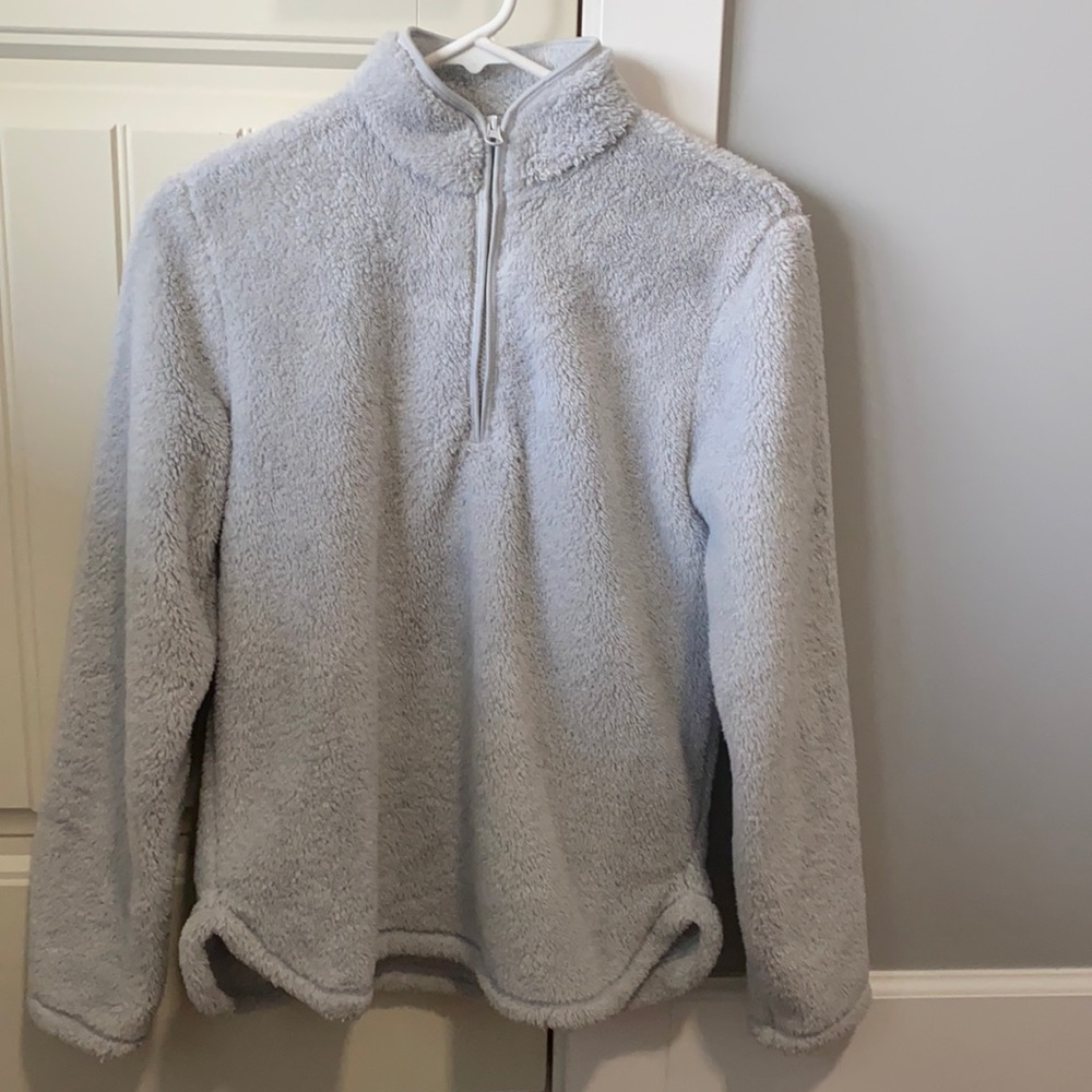 H&M grey fuzzy sweater